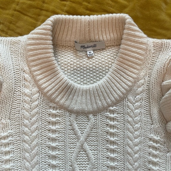 Madewell Hollydene Ruffle Sleeve Wool Sweater - Picture 4 of 7